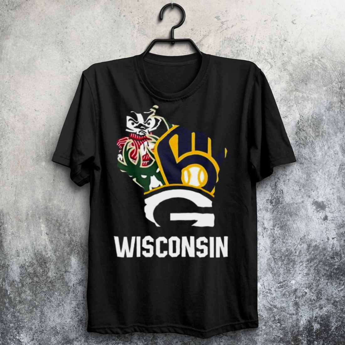 Wisconsin Team Sport Legend Champions Maps Shirt