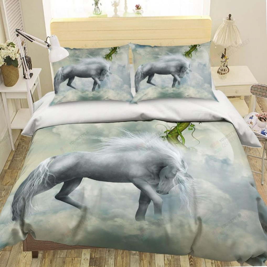 White Horse All Over Printed Bedding Set