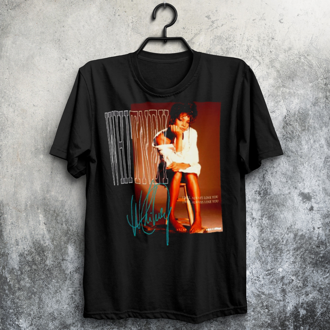 Whitney Houston I Will Always Love You Washed Graphic shirt
