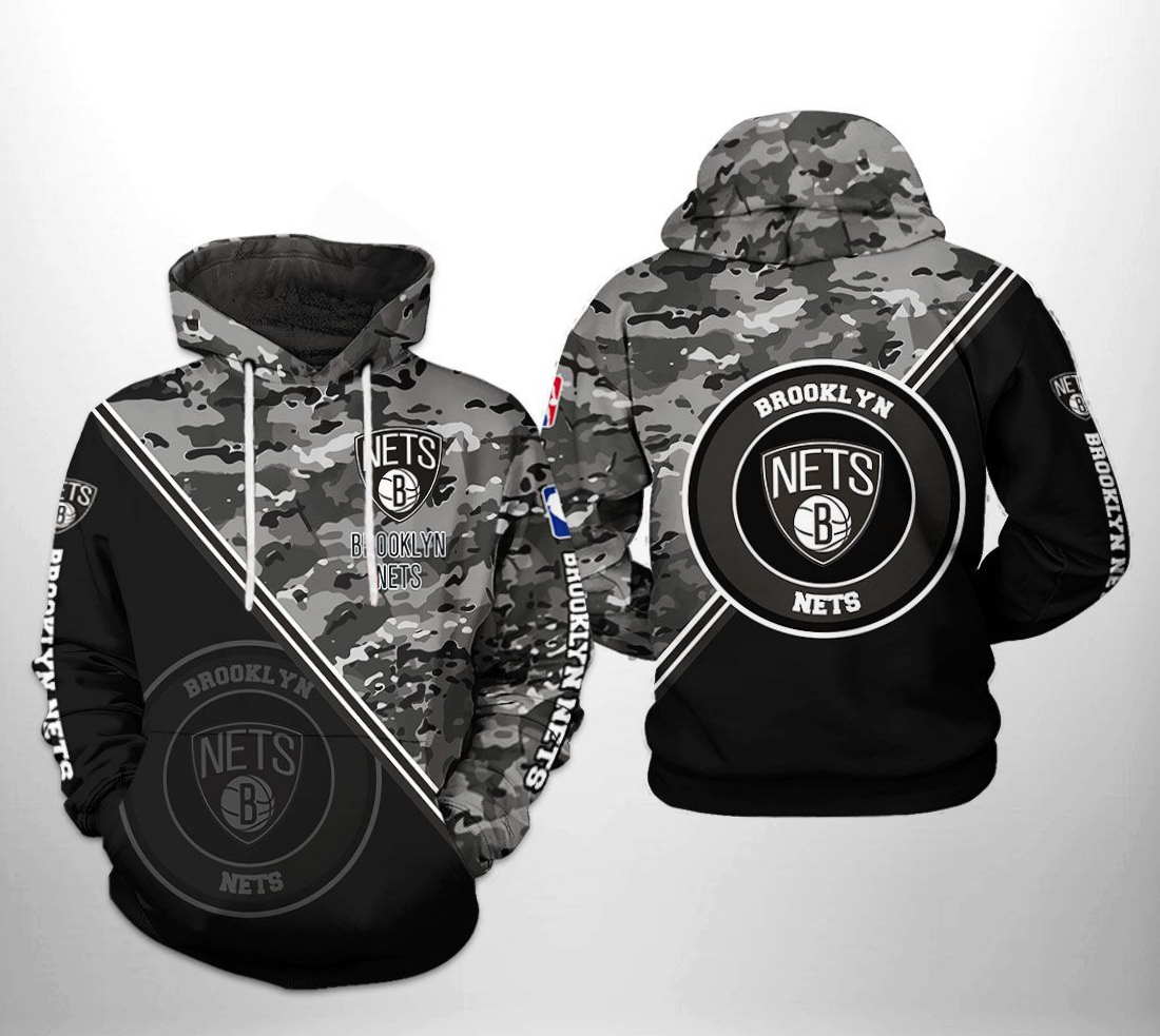 Brooklyn Nets NBA US Camo Team 3D Hoodies