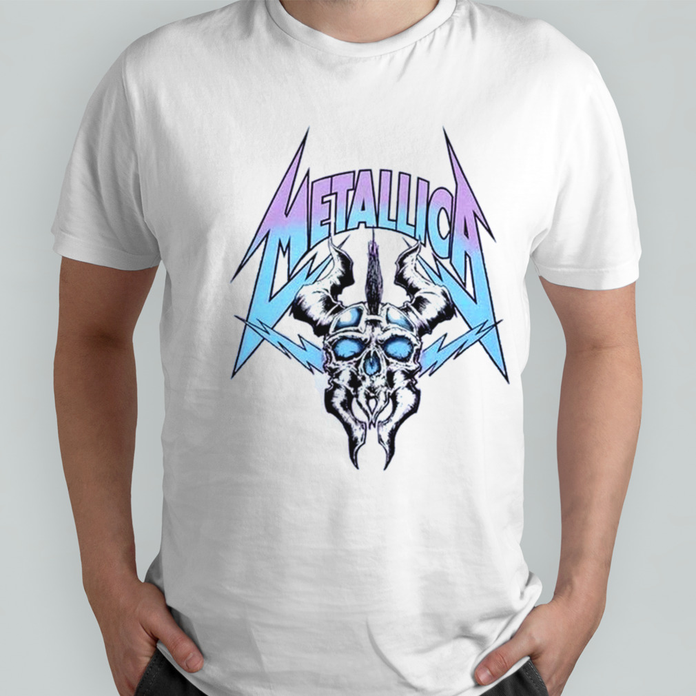 Metallica Pastel Ombre Horned Skull T Shirt in 2023