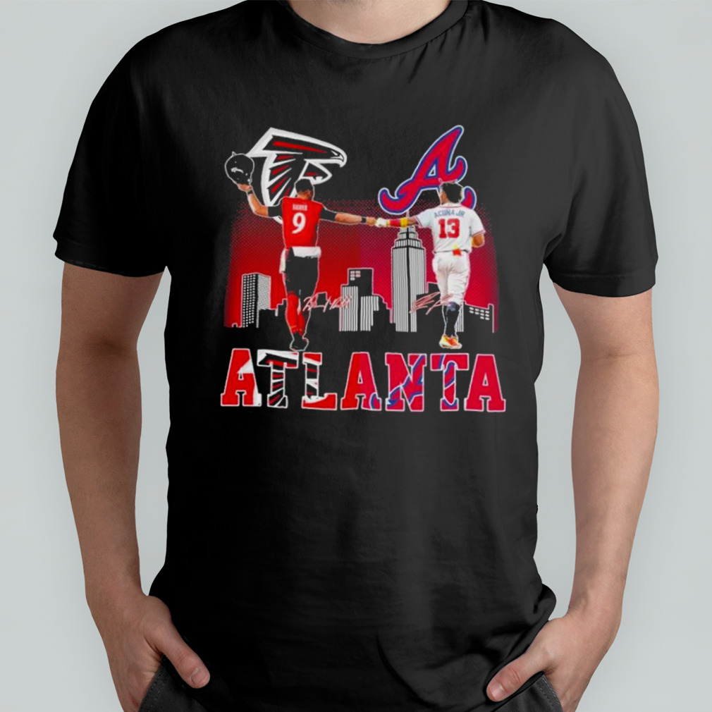 Atlanta Falcons Ridder And Braves Acuna Jr City Champions T-Shirt - Yesweli