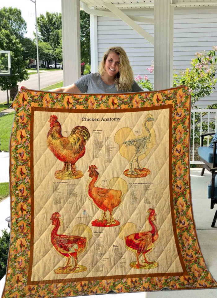 Chicken Pattern 3D Quilt Blanket