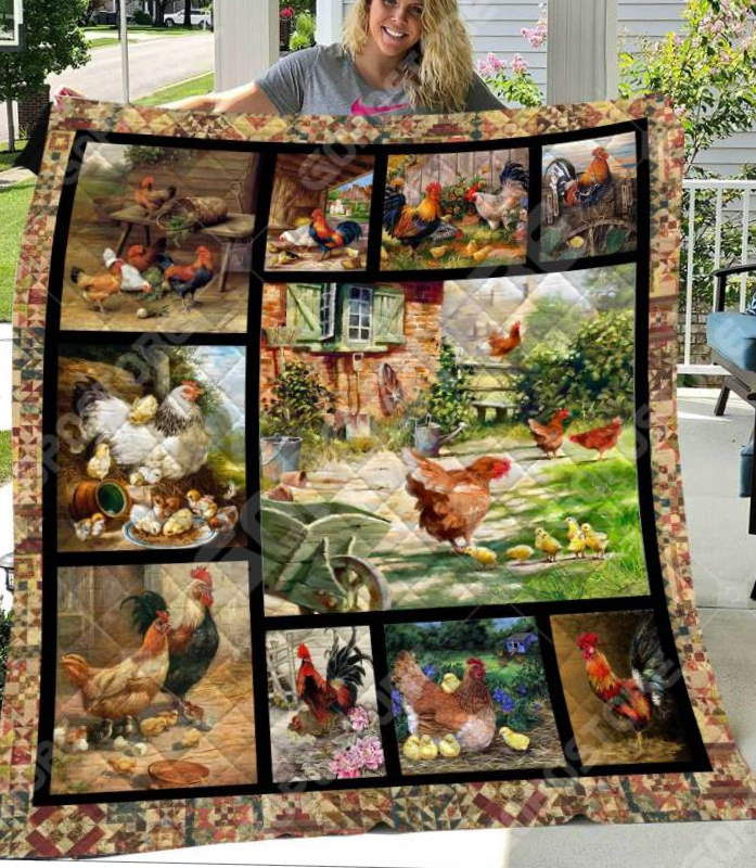 Chickens Like 3D Quilt Blanket