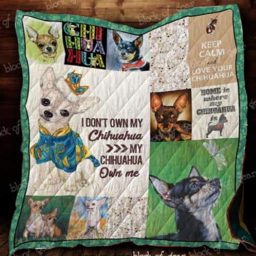 Chihuahua, Cold Nose Warm Heart Quilt Blanket