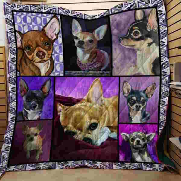Chihuahua Dog 3D Quilt Blanket