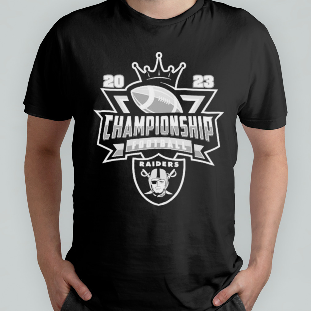 Las Vegas Raiders Football Nfl 2023 Championship Crown Logo Shirt