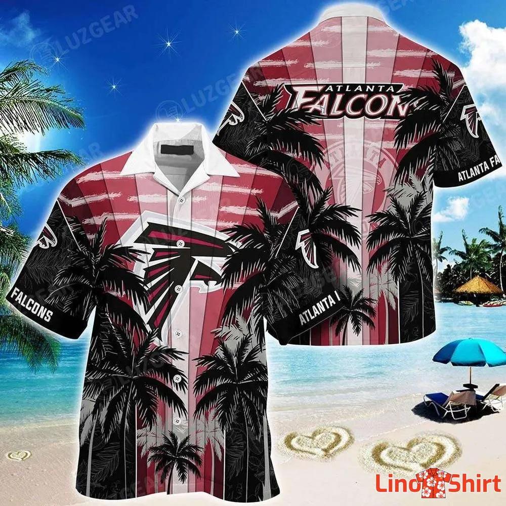 Atlanta Falcons Red And Black Short Sleeve Hawaiian Shirt Gift For