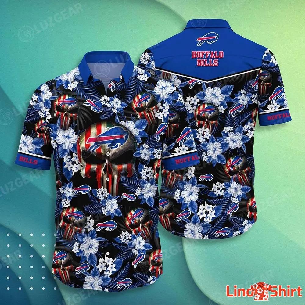 Buffalo Bills NFL Hawaiian Shirt Skull Printed 3D Summer For Best