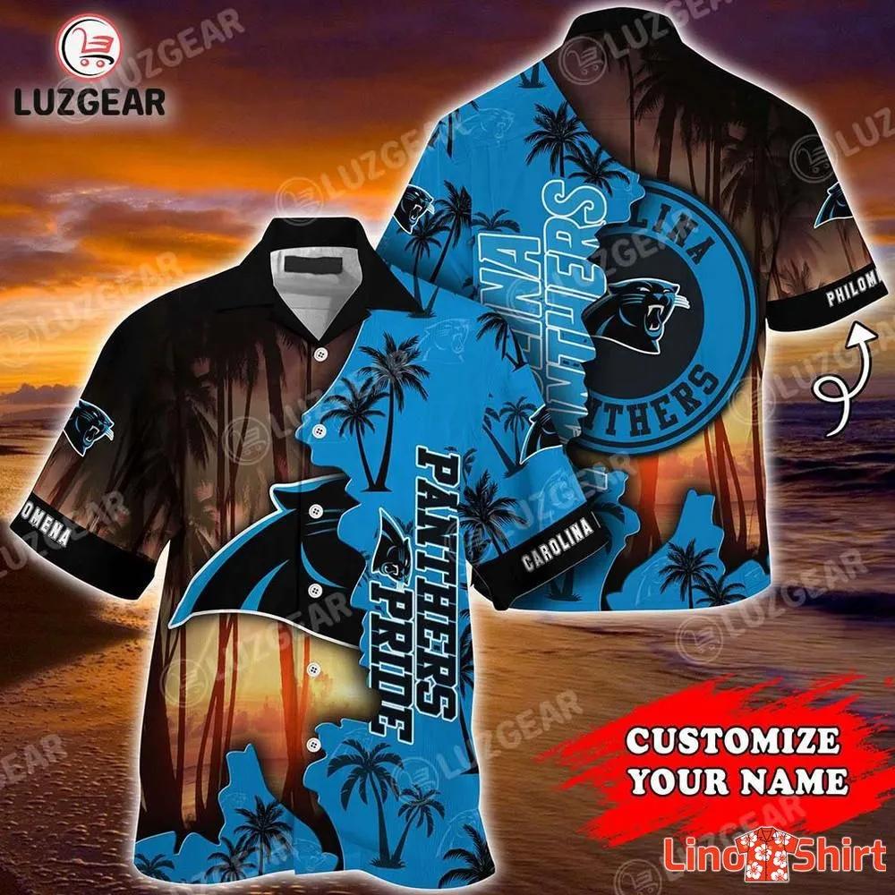 NFL Hawaiian Shirt, Carolina Panthers Special Hawaiian Design Button Shirt  Personalized Name New Summer Teams Hawaiian Fan - Family Gift Ideas That  Everyone Will Enjoy