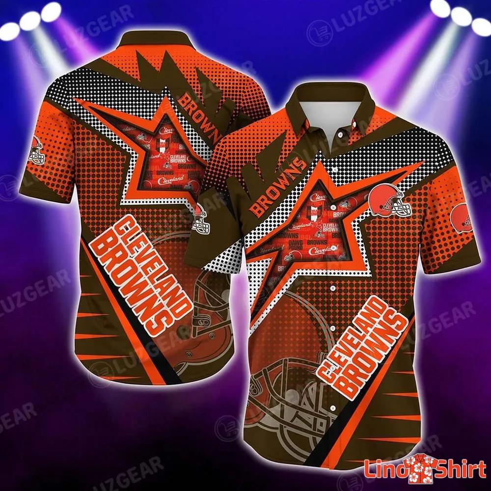 Cleveland Browns Nfl Beach Shirt Graphic Floral Pattern Print This Summer  Hawaiian Shirt Luzgear – Family Gift Ideas That Everyone Will Enjoy -  Limotees