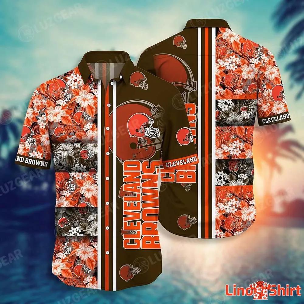 Cleveland Browns Nfl Beach Shirt Graphic Floral Pattern Print This Summer Hawaiian  Shirt Luzgear – Family Gift Ideas That Everyone Will Enjoy - Limotees