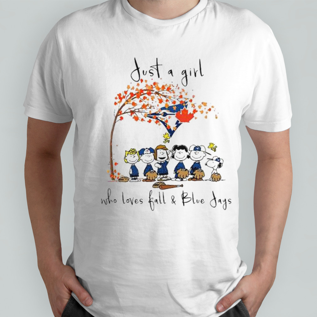 The Peanuts Just A Girl Who Loves Fall Toronto Blue Jays Shirt