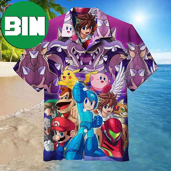 Zelda Pokemon And Mario Party Summer Hawaiian Shirt