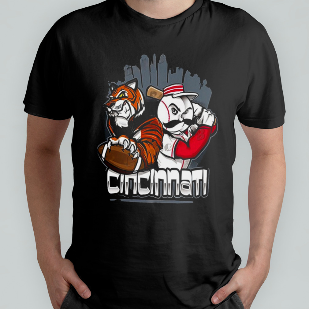 Cincinnati Bengals X Cincinnati Reds Art By Eric Poole Unique T