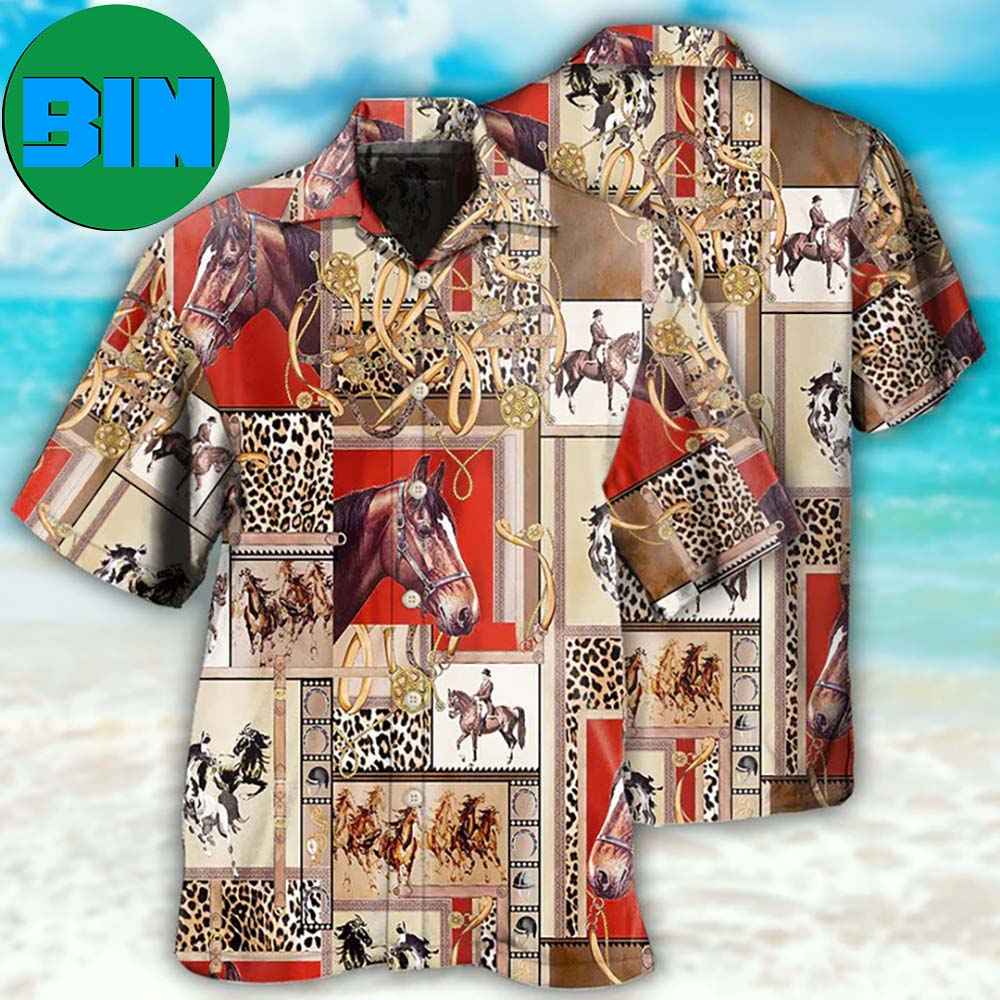 Kentucky Derby Golden Horse Hawaiian Shirt