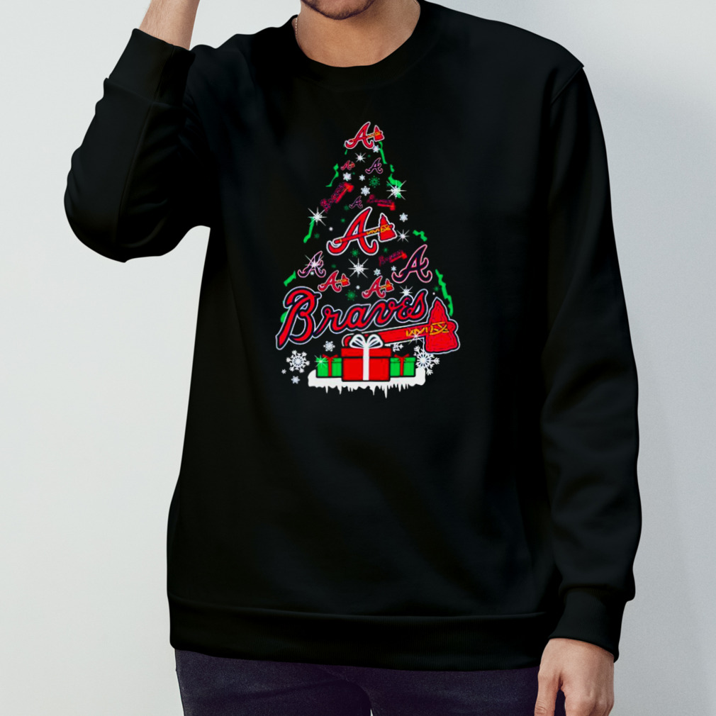 Official Atlanta Braves Santa Tree Merry Christmas Shirt, hoodie