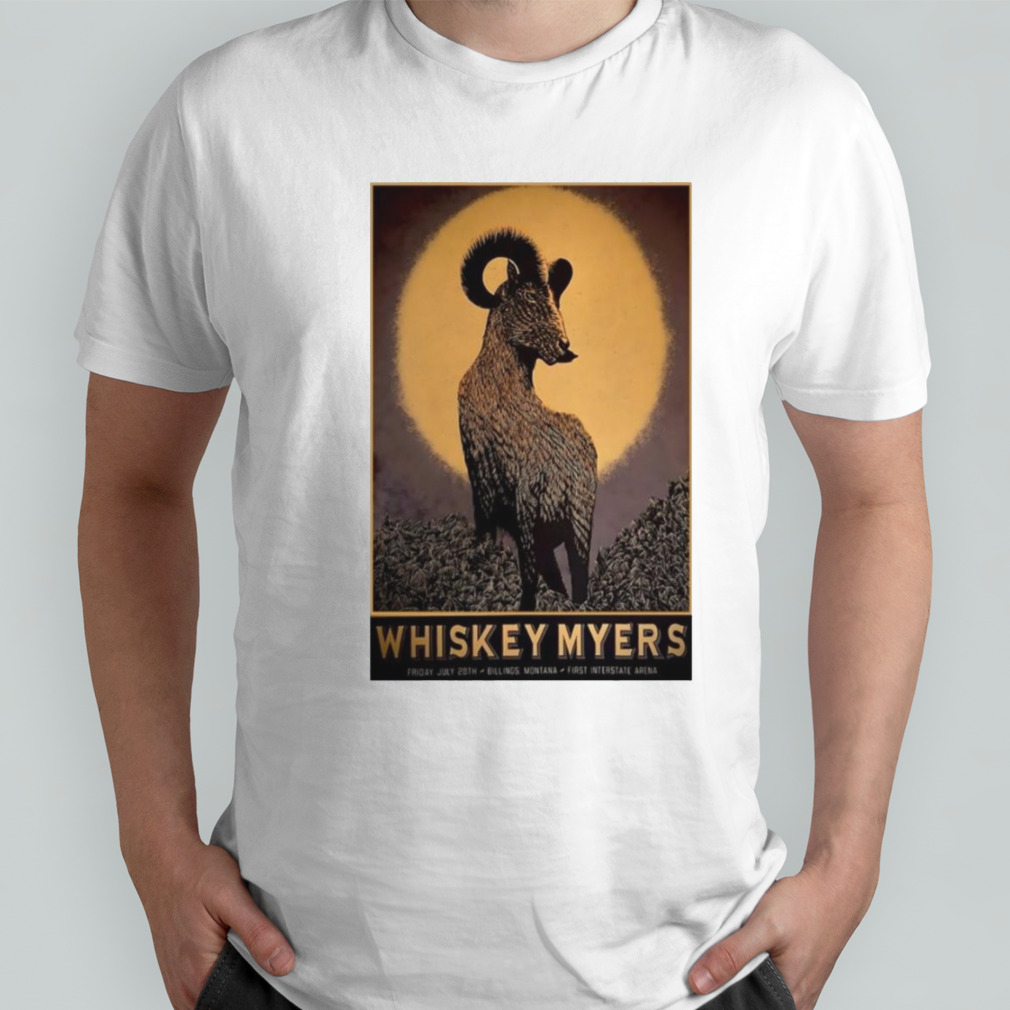 Whiskey Myers July 28 First Interstate Arena Billings MT Tour 2023 Shirt