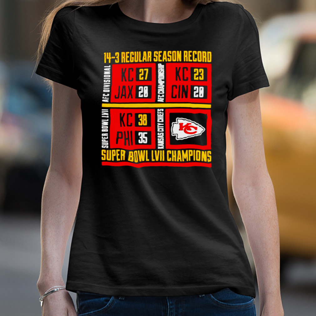 Kansas City Chiefs 14-3 Regular Season Record Super Bowl Lvii Champions  Shirt