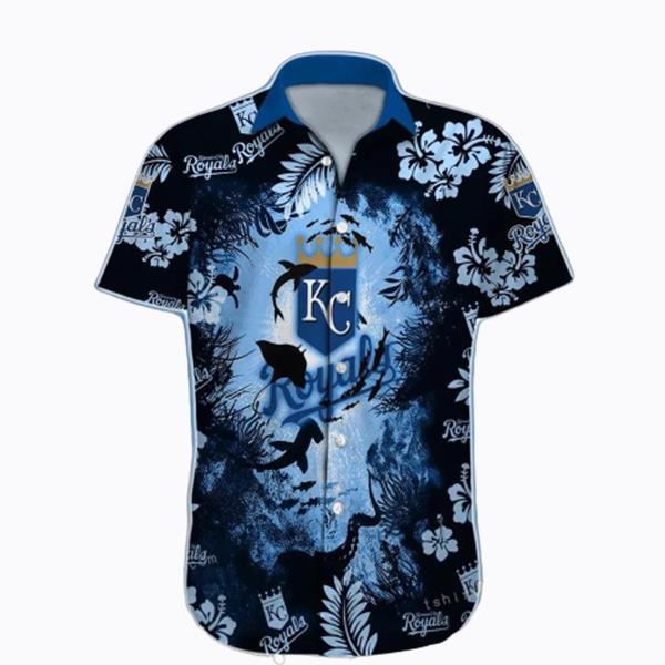 Personalized Kansas City Royals Blue Hawaiian Shirt And Short