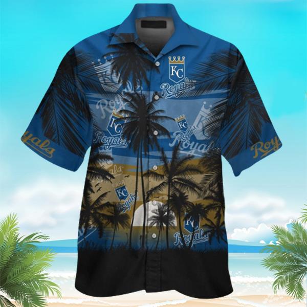 Kansas City Royals MLB Hawaiian Shirt Sea Shorestime Aloha Shirt