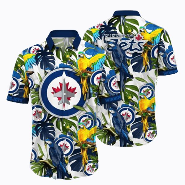 Winnipeg Jets NHL Flower Hawaiian Shirt Great Gift For Fans hawaiian shirt