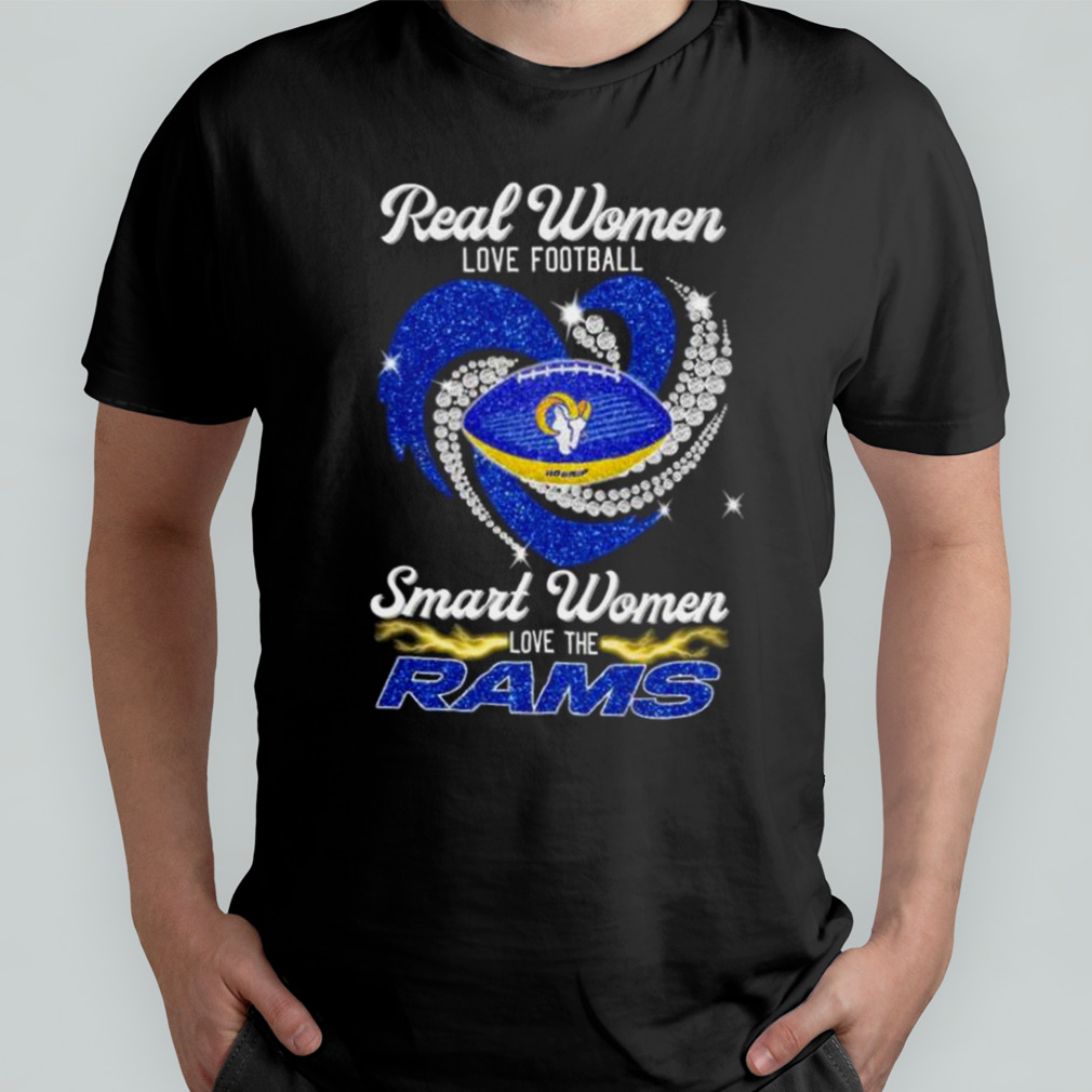 Real Women Love Football Smart Women Love Los Angeles Rams Heart