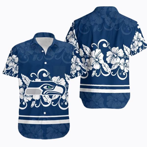 Seattle Seahawks Coconut Trees Nfl Gift For Fan Hawaiian Shirt - Shibtee  Clothing