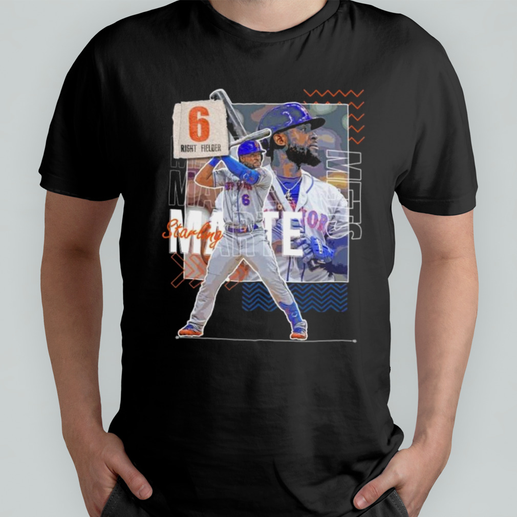 Starling Marte Baseball Paper Mets 6 Right Fielder T-shirt,Sweater