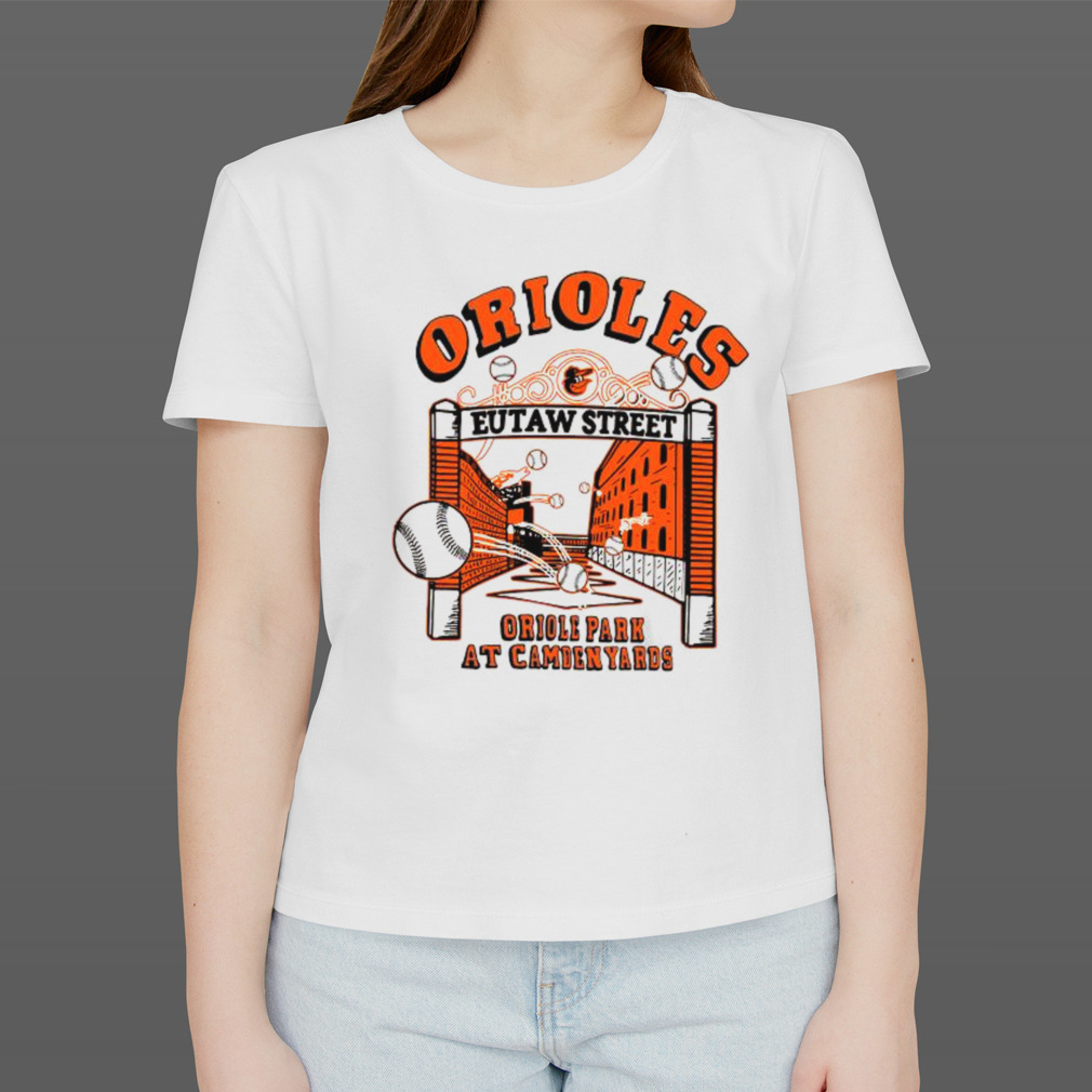 Oriole Park at Camden Yards T-Shirt from Homage. | Charcoal | Vintage Apparel from Homage.