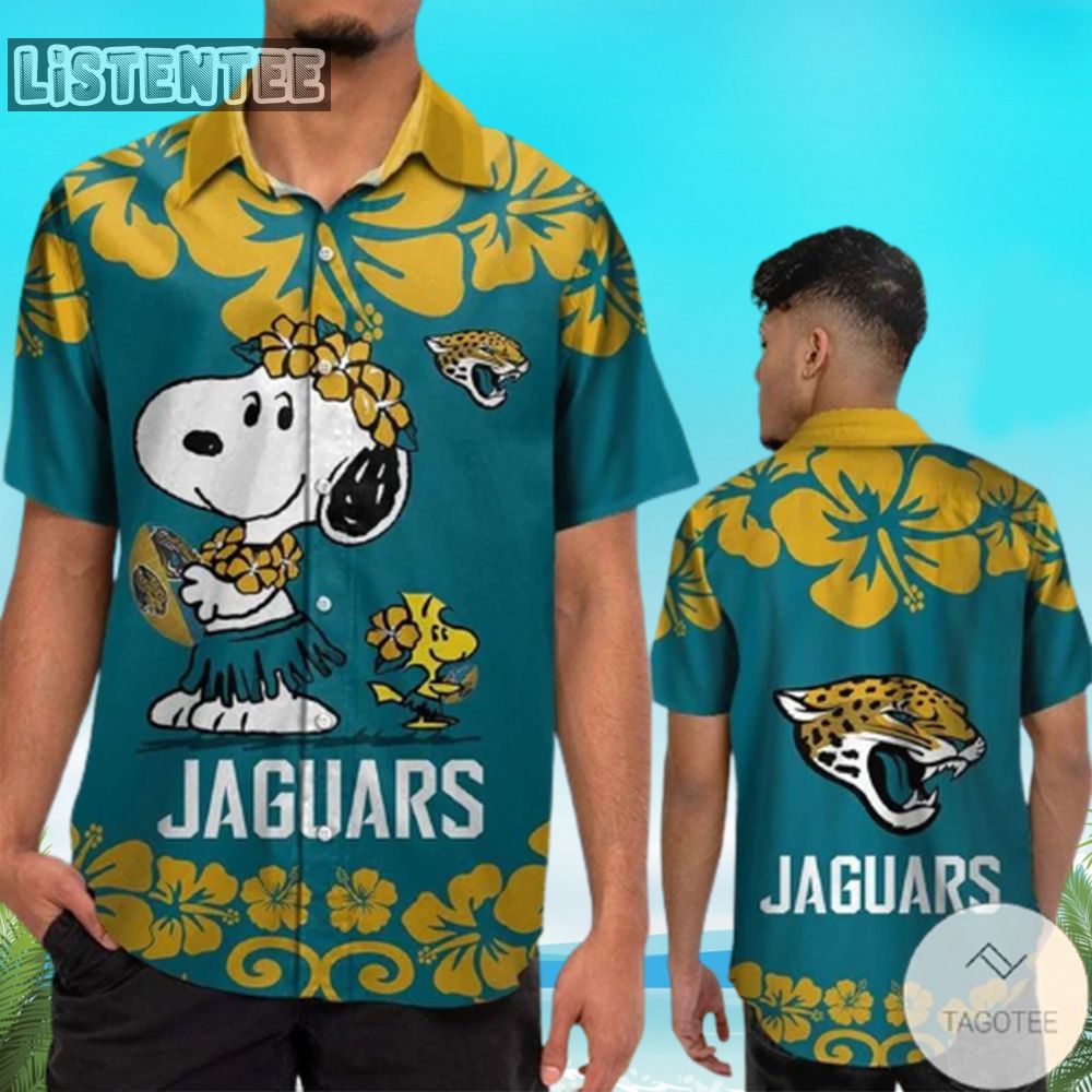 Jacksonville Jaguars Teal Yellow Hawaiian Shirt And Short - Tagotee