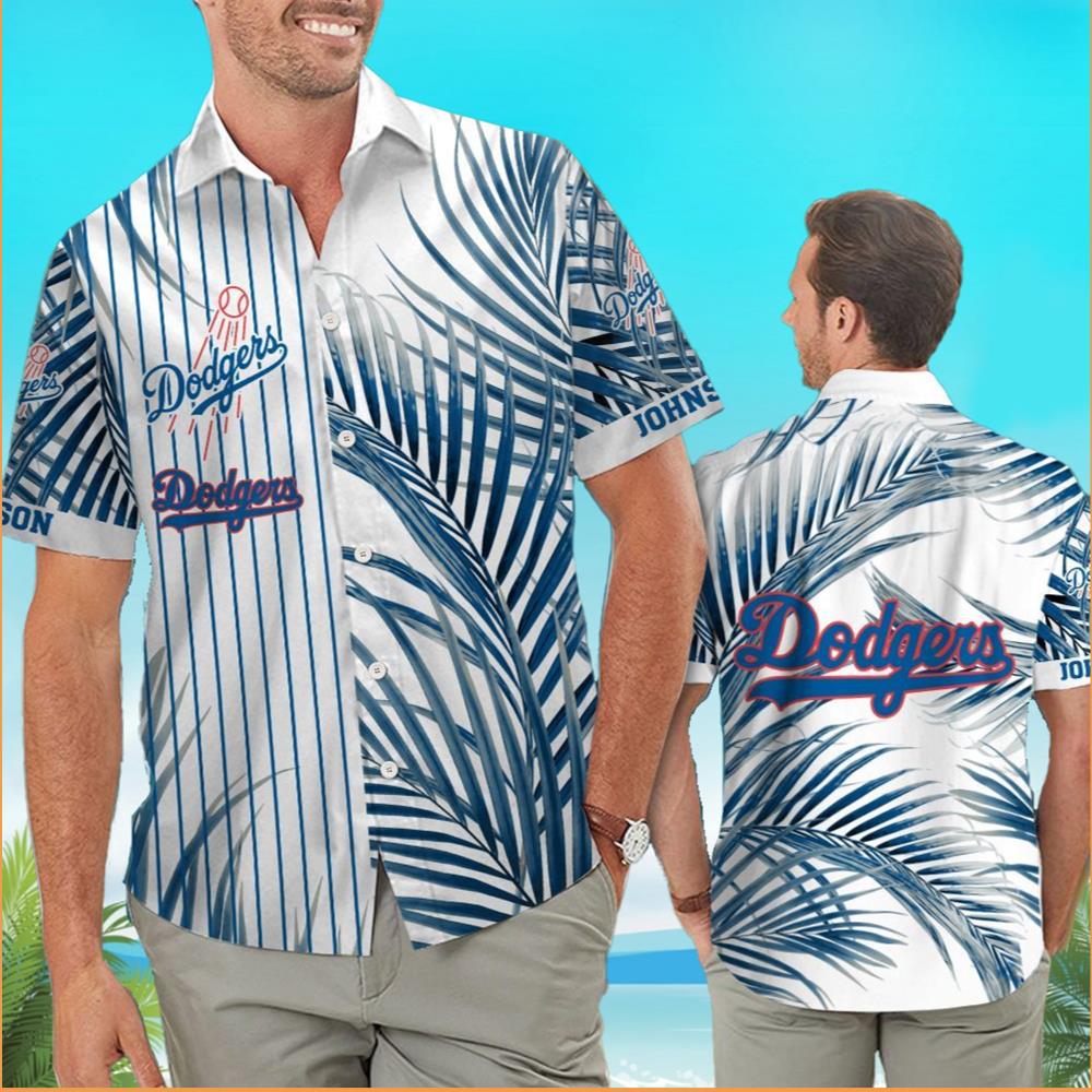 Los Angeles Dodgers Custom Personalized Tropical Dodgers Hawaiian