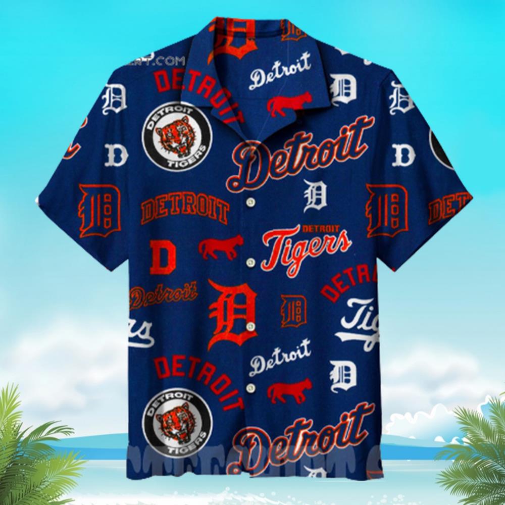 MLB Detroit Tigers Baseball Team New Style Summer Set Hawaiian