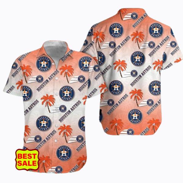 Houston Astros Hawaiian Shirt Houston Astros Baseball Orange Black Hawaii Aloha  Shirt - Trendy Aloha