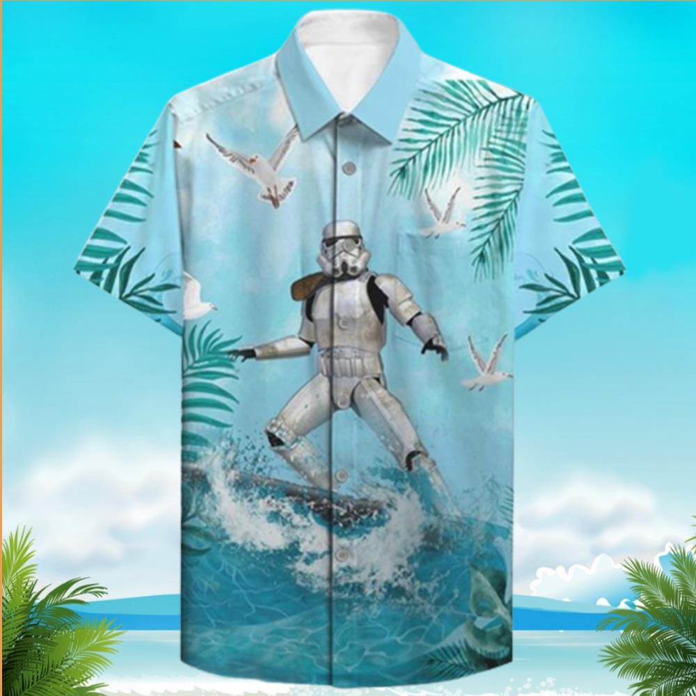 Stormtrooper Surfing Star Wars Hawaiian Shirt Summer Gift - Banantees