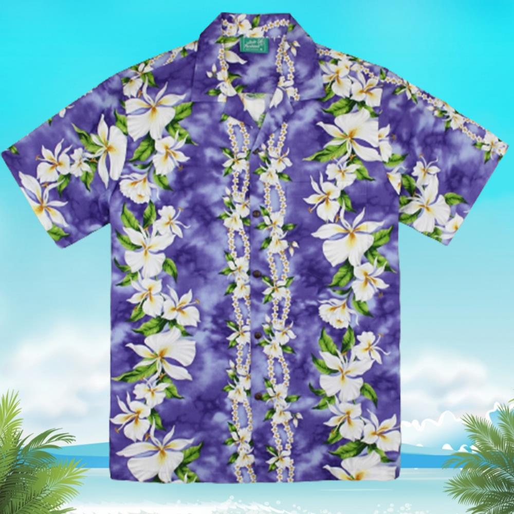 White Ginger Garden Purple Hawaiian Shirt For Men Women