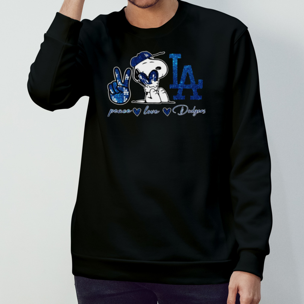 Snoopy Los Angeles Dodgers Peace Love Dodgers shirt - Guineashirt