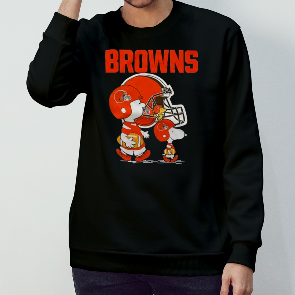 Cleveland Browns Peanuts Snoopy Charlie Brown And Woodstock Shirt