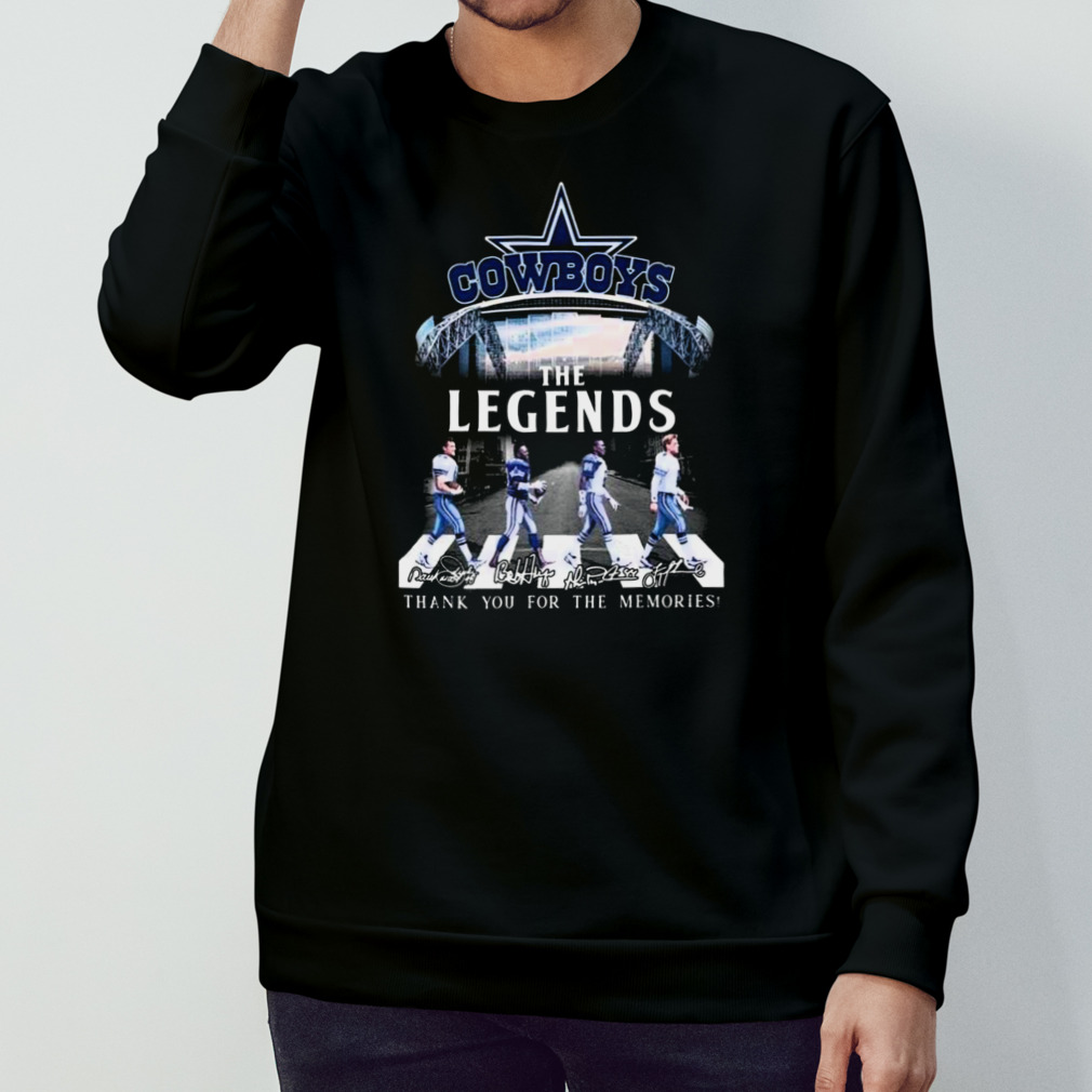 Dallas Cowboys The Legends Abbey Road Thank You For The Memories Signatures  2023 Shirt