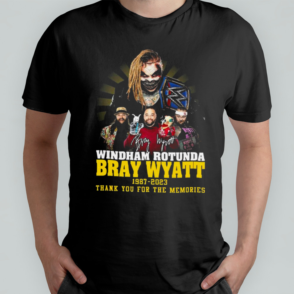 Windham Rotunda Bray Wyatt 1987 – 2023 Thank You For The Memories Signature T-shirt