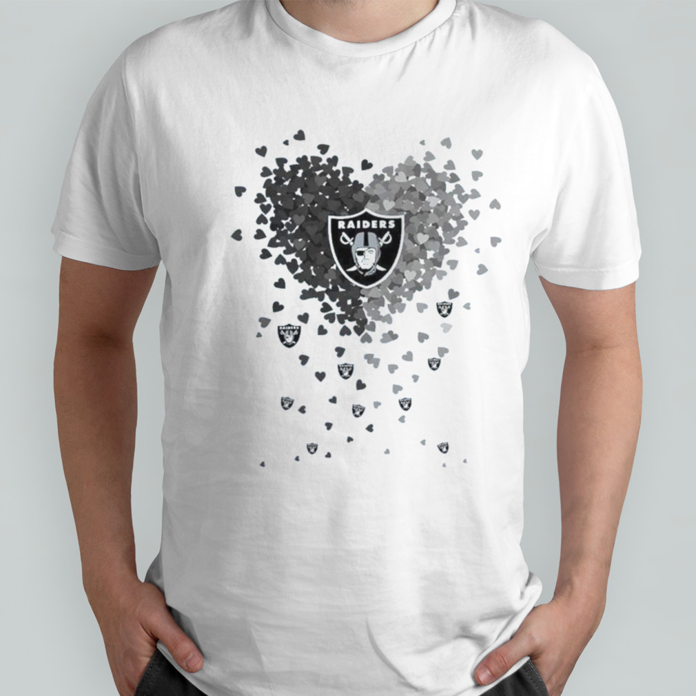 Las Vegas Raiders Tiny Heart Shape T-shirt - Jomagift