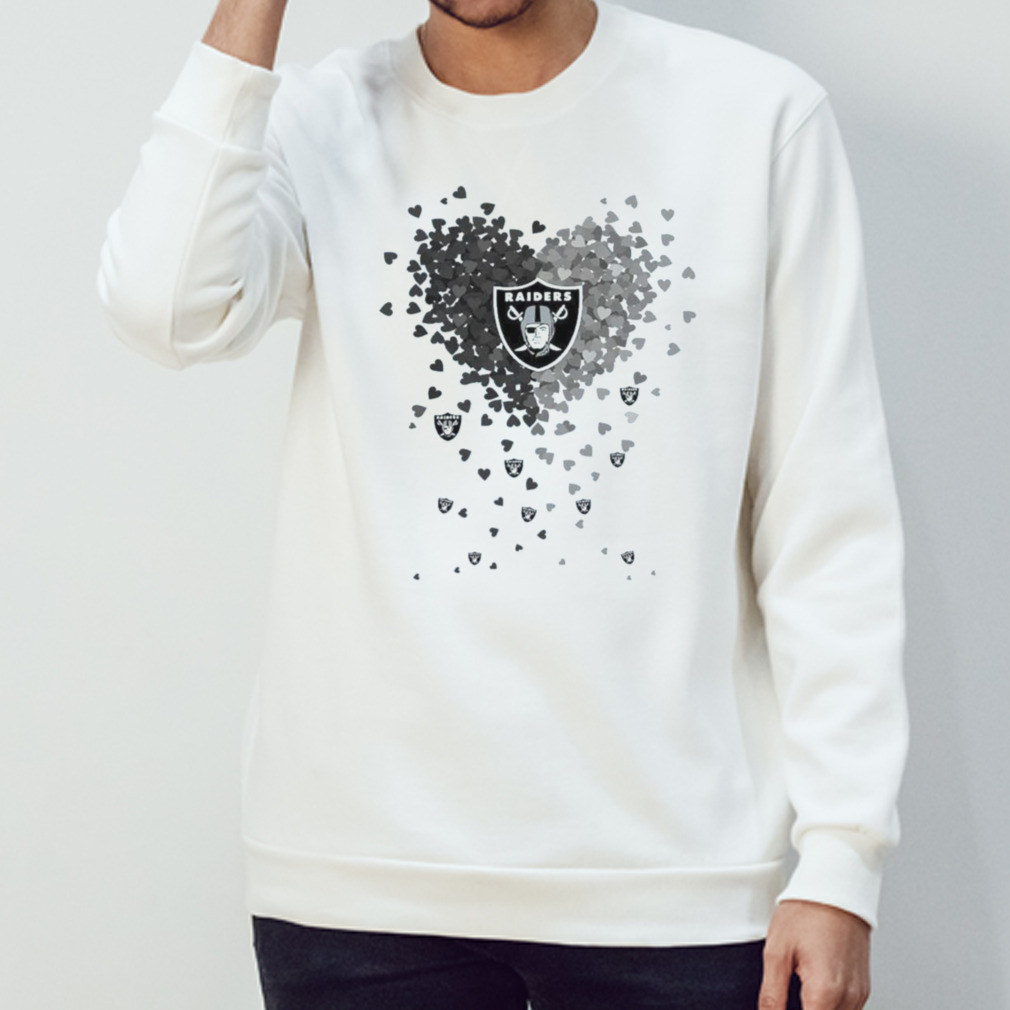 Las Vegas Raiders Tiny Heart Shape T-shirt - Jomagift