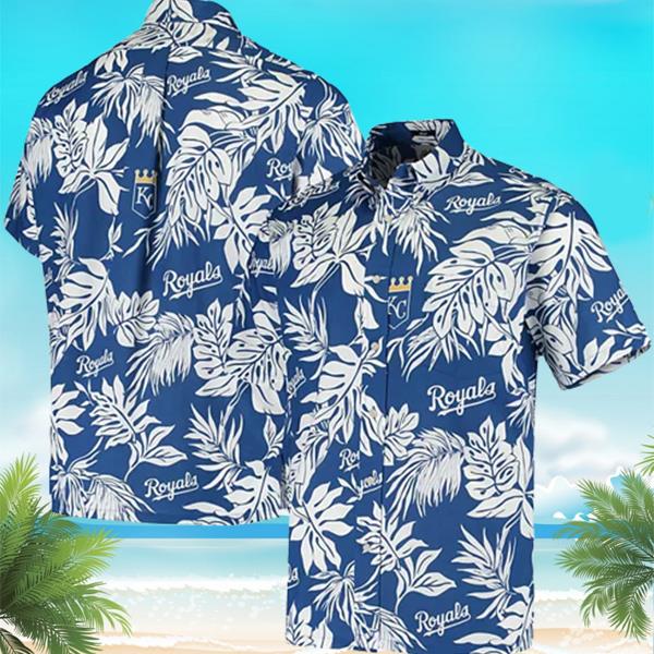 Men's Reyn Spooner Royal Kansas City Royals Aloha Button-Down Shirt