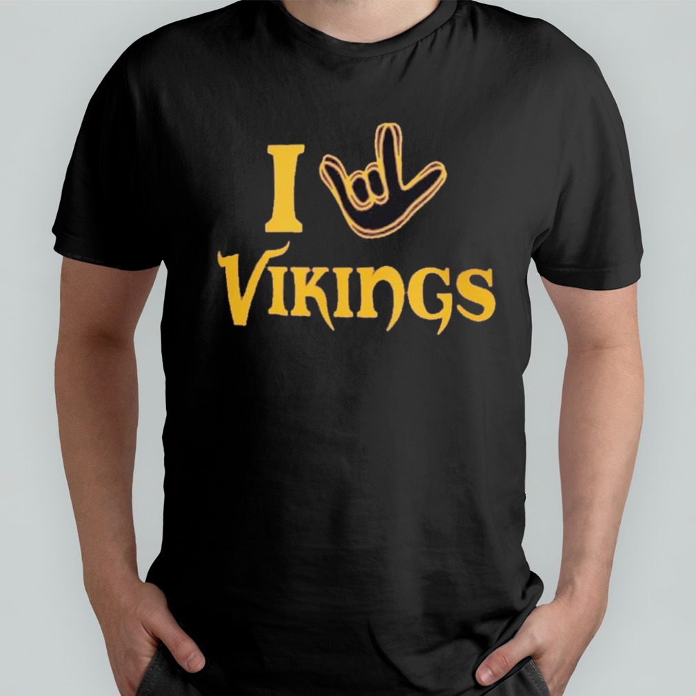 Minnesota Vikings The NFL ASL Collection By Love Sign Tri-Blend Shirt -  Guineashirt Premium ™ LLC