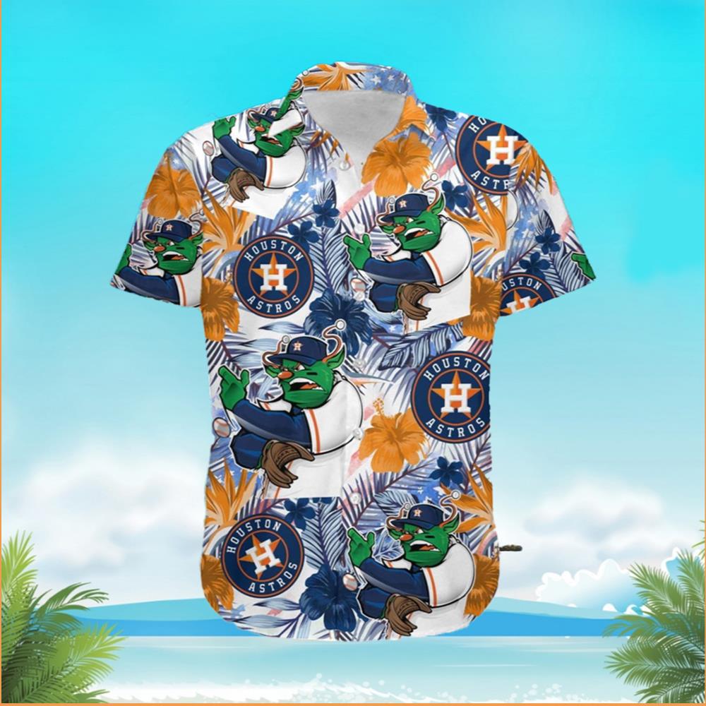 Houston Astros Tropical Flower Hawaiian Shirt And Short - Freedomdesign