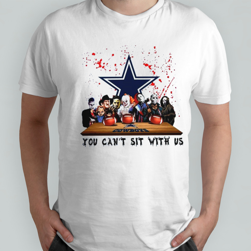 Dallas Cowboys Horror Movie Characters Team You Can’t Sit With Us Halloween 2023 T-Shirt