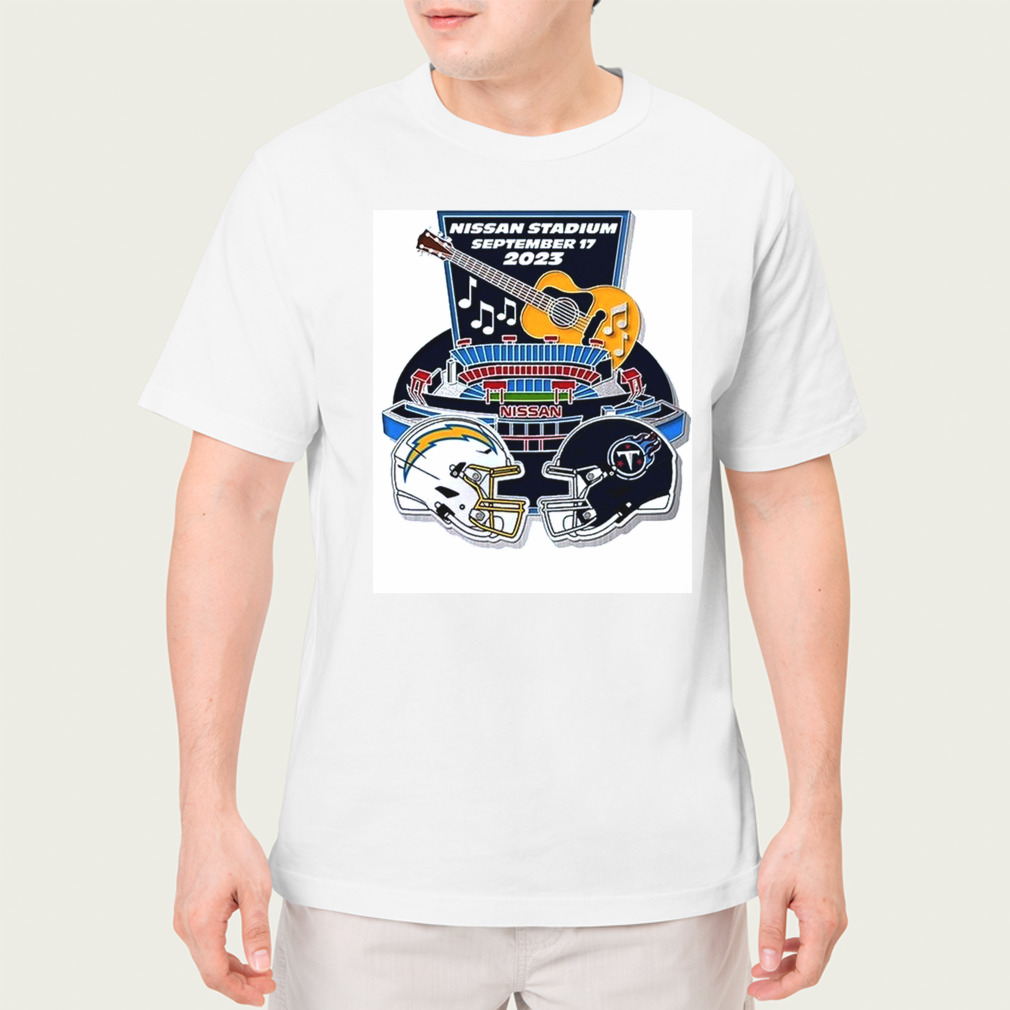 Los Angeles Chargers Vs Tennessee Titans Game Day Nissan Stadium September  17 2023 Shirt - Peanutstee