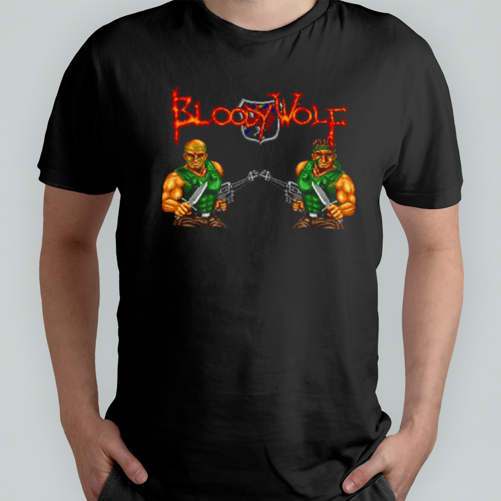 Bloody Wolf Turbografx 16 Title Screen shirt