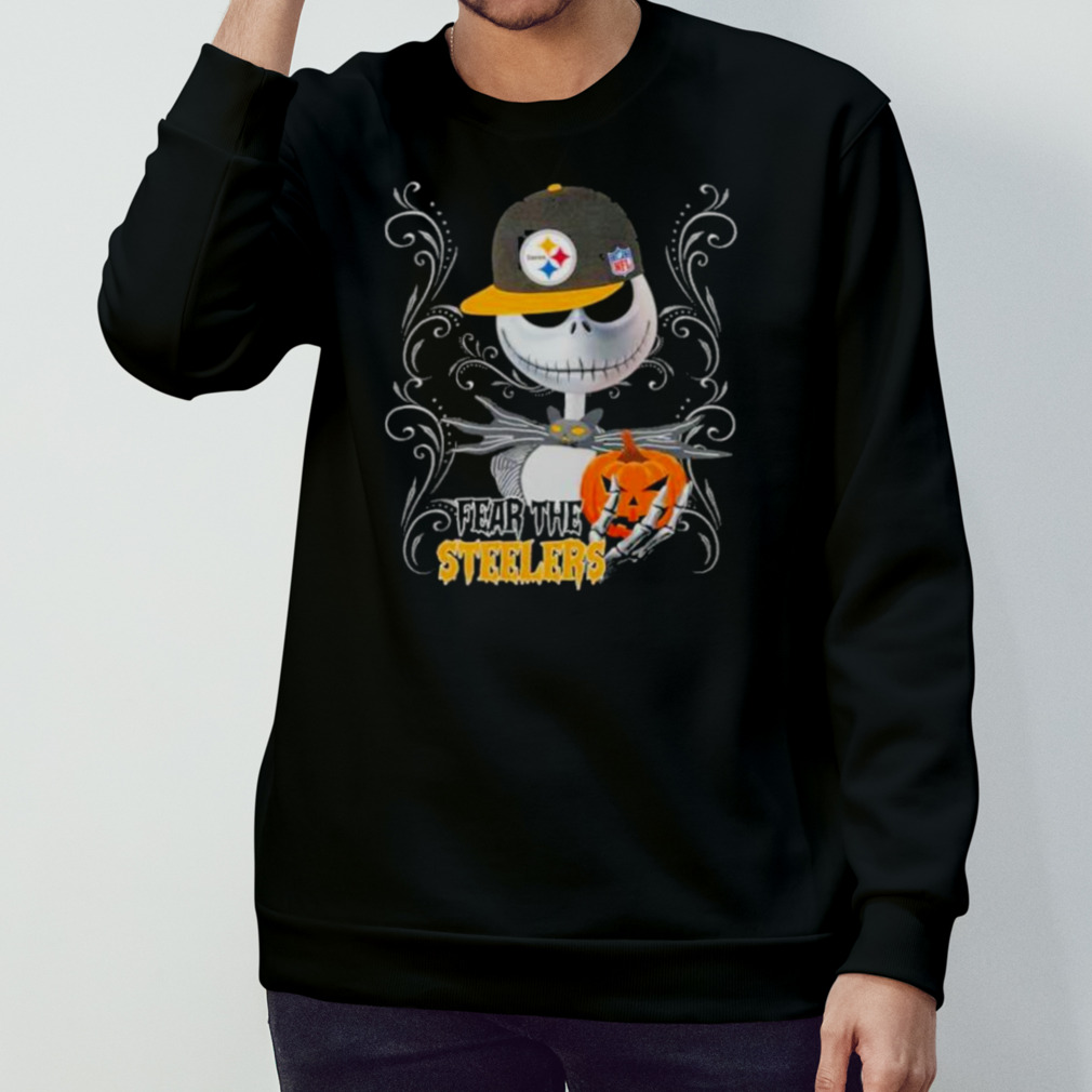 Jack Skellington Fear The Pittsburgh Steelers Pumpkin Halloween Shirt