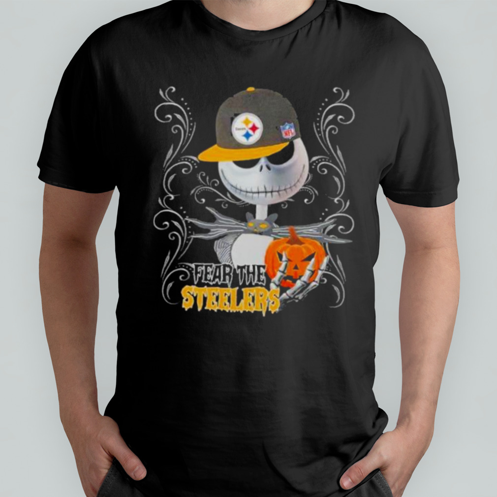 Jack Skellington Fear The Pittsburgh Steelers Pumpkin Halloween Shirt